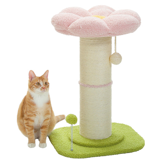 PAWZ Road 60cm Cat Scratching Post with Super Thick Scratcher Cats Bed Toys Scratch Pink