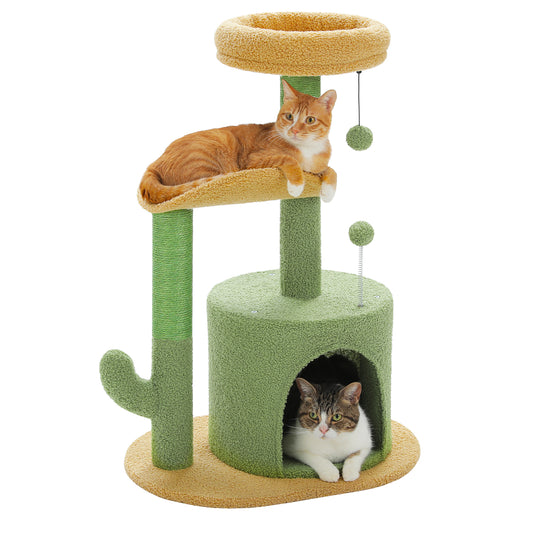 PAWZ Road Cactus Cat Tree Tower Scratching Post Condo House Scratcher Furniture