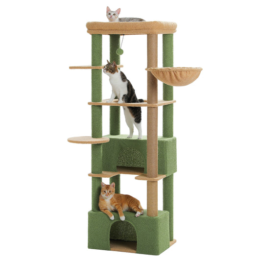 PAWZ Road 170cm Cat Tree Tower Scratching Post Scratcher Large Cats Condo House Green