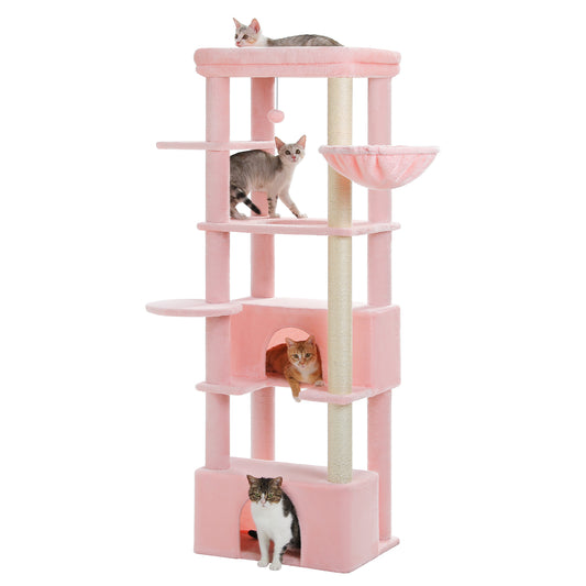 PAWZ Road 170cm Cat Tree Tower Scratching Post Scratcher Large Cats Condo House Light Pink