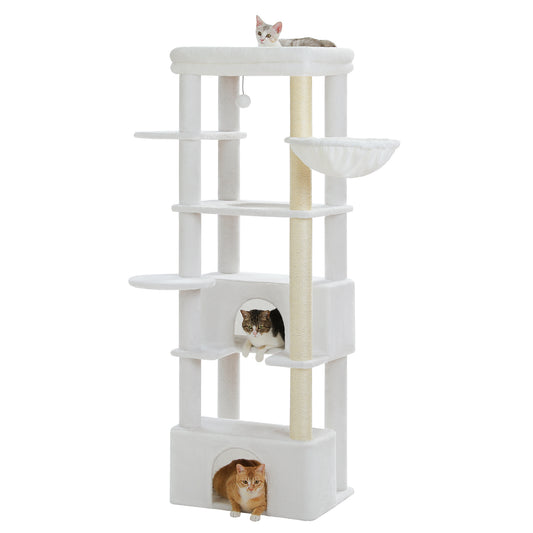 PAWZ Road 170cm Cat Tree Tower Scratching Post Scratcher Large Cats Condo House White