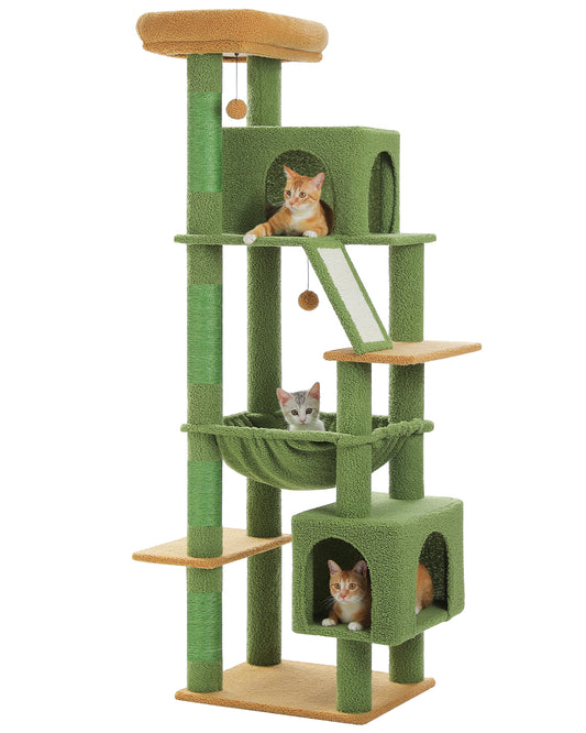 PAWZ Road 181cm Cat Tree Tower Scratching Post Scratcher Condo House Bed Toys Green