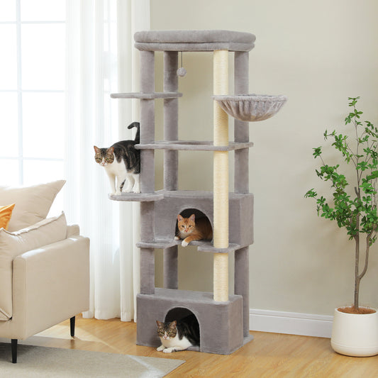 PAWZ Road 170cm Cat Tree Tower Scratching Post Scratcher Large Cats Condo House Grey