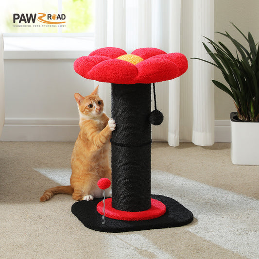 PAWZ Road Gothic Cat Scratching Post with Super Thick Scratcher Cats Bed Toys Scratch Black