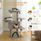 PAWZ Road Cat Tree Tower Scratching Post Scratcher with Self-Grooming Toy 106cm Grey