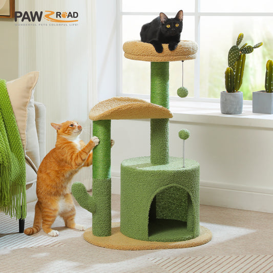 PAWZ Road Cactus Cat Tree Tower Scratching Post Condo House Scratcher Furniture