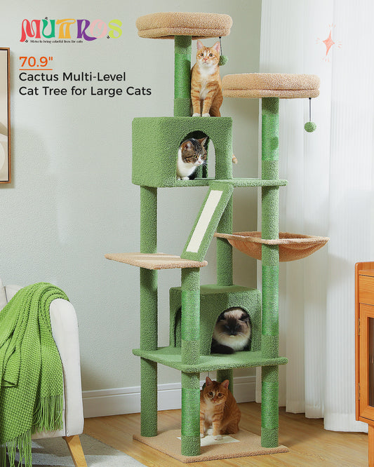 PAWZ Road 180cmCat Tree Tower Scratching Post Scratcher Cat Condo House Bed Toy Green