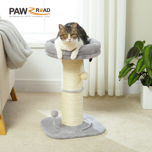 PAWZ Road 60cm Cat Scratching Post with Super Thick Scratcher Cats Bed Toys Scratch Grey