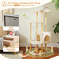 PAWZ Road 135CM Cat Tree Tower Scratching Post Scratcher Wooded Cats Condo House Beige