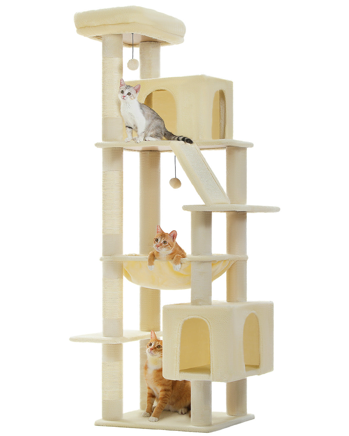 PAWZ Road 181cm Cat Tree Tower Scratching Post Scratcher Condo House Bed Toys Beige