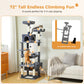 PAWZ Road 184cm Cat Tree Tower Scratching Post Scratcher Condo House Bed Toy Furniture Dark Grey