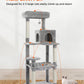 PAWZ Road 143cm Cat Tree Tower Scratching Post Scratcher Cats Bed Condo House Grey