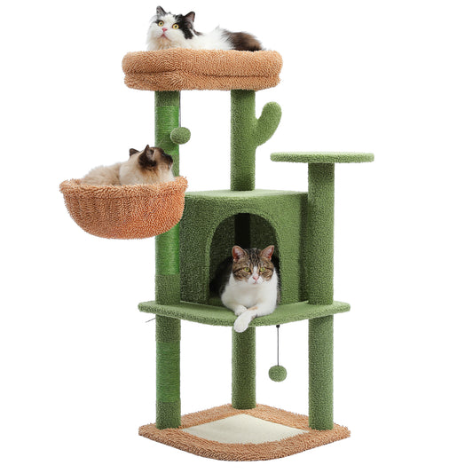 PAWZ Road 107cm Cat Tree Tower Scratching Posts Condo House Furniture for Indoor Cats