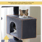 PAWZ Road Cat Tree Tower Scratching Post Scratcher with Large Condo House Beds Dark Grey