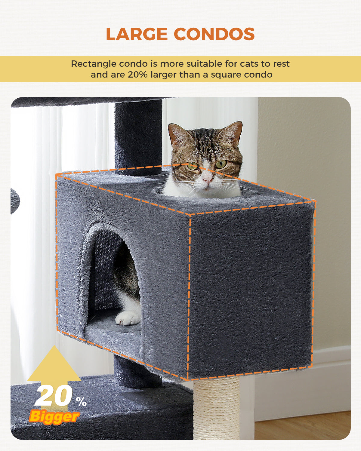 PAWZ Road Cat Tree Tower Scratching Post Scratcher with Large Condo House Beds Dark Grey