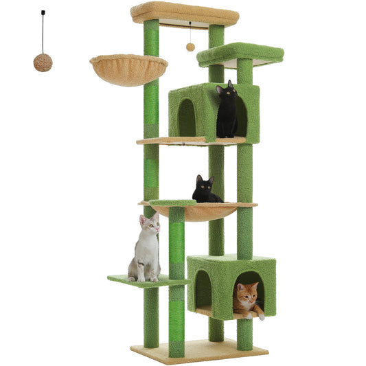 PAWZ Road 175cm Cat Tree Tower Scratching Post Scratcher Condo House Furniture Green