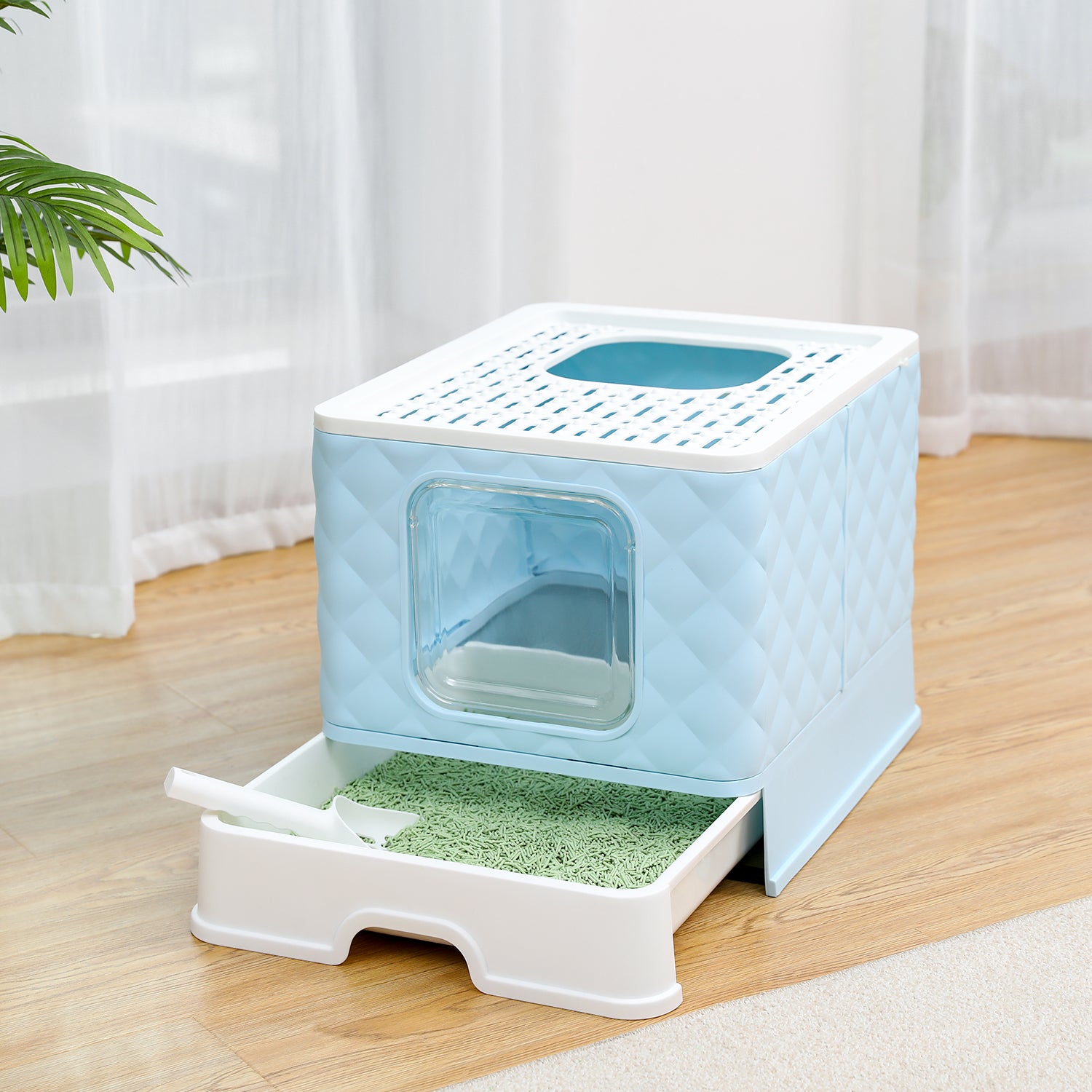 PAWZ Road Litter Boxes for Large Cat Foldable Litter Box Blue – PAWZ ...