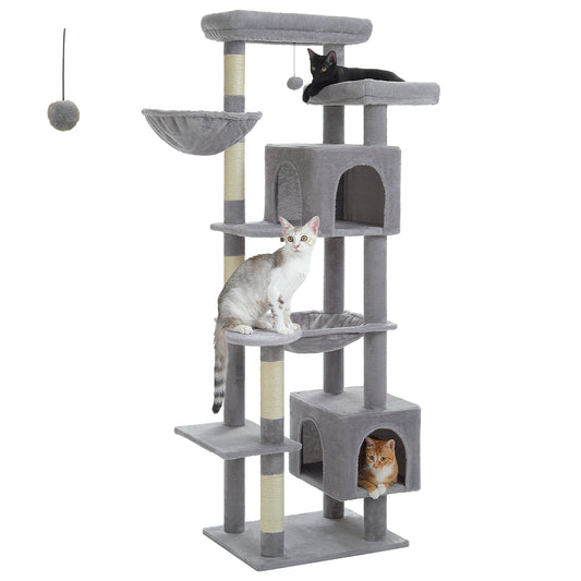 PAWZ Road 175cm Cat Tree Tower Scratching Post Scratcher Condo House Furniture Grey